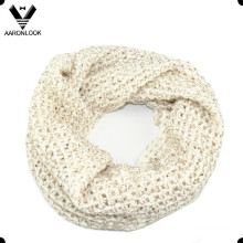 Moda de punto de acrílico y lentejuelas de hilo Scarf Snood